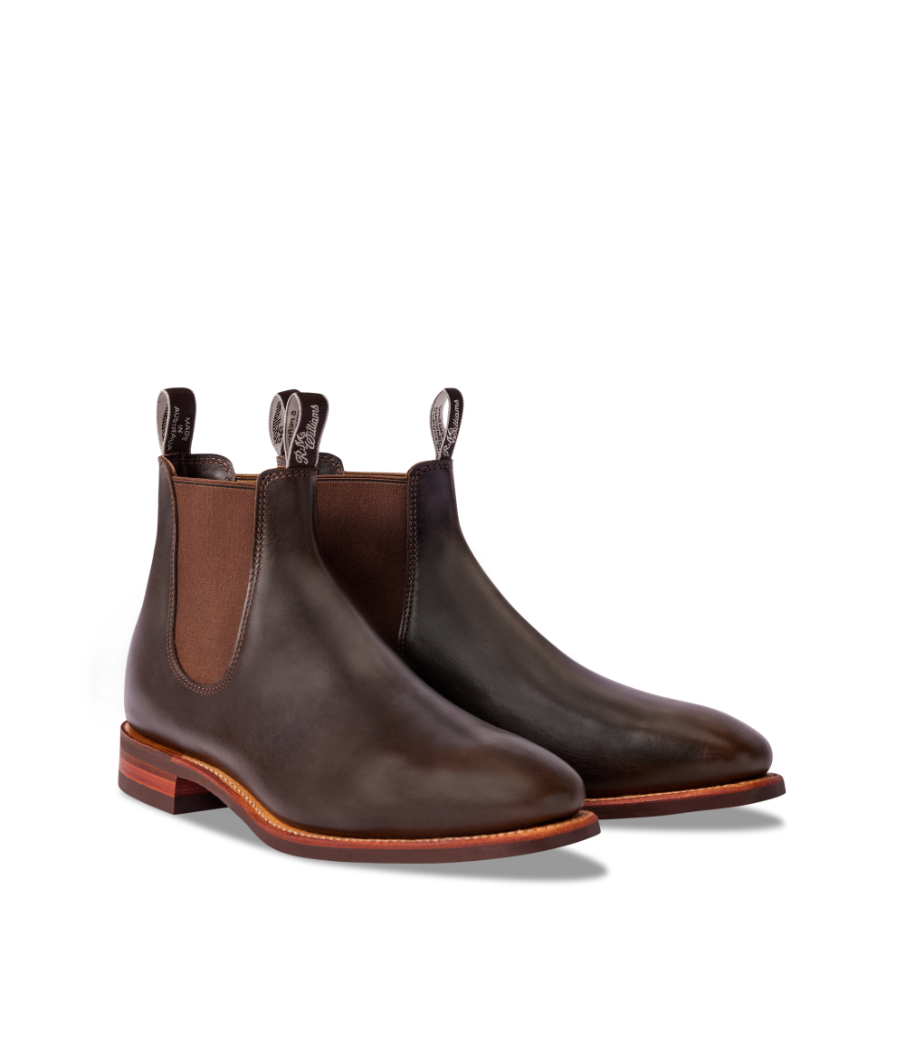 R.M.Williams - Comfort Craftsman - Raw Edge - Pulled Leather - Dark Olive - G Fit
