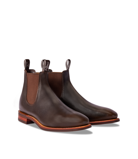 R.M.Williams - Comfort Craftsman - Raw Edge - Pulled Leather - Dark Olive - G Fit