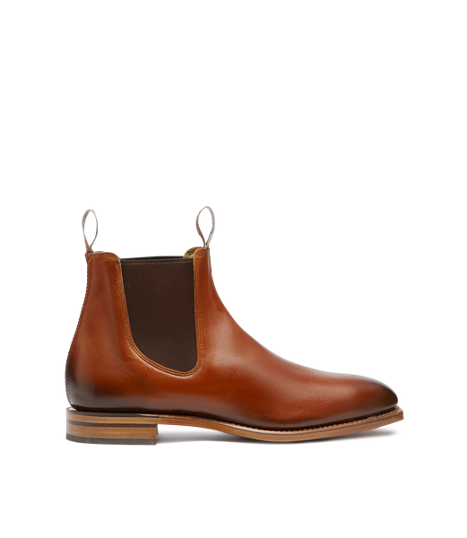 Chinchilla Boot Burnished Leather Cognac H