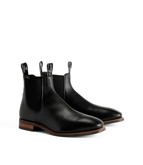R.M.Williams - Comfort Craftsman - Yearling Leather - Raw Edge - Black - G Fit