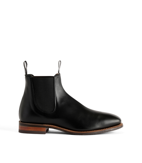 R.M.Williams - Comfort Craftsman - Yearling Leather - Raw Edge - Black - G Fit