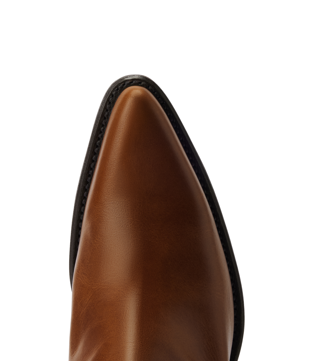 R.M.Williams - Maya Boot - Pull Up Leather - Tan - D Fit, pointed toe detail on smooth pull-up leather boot.