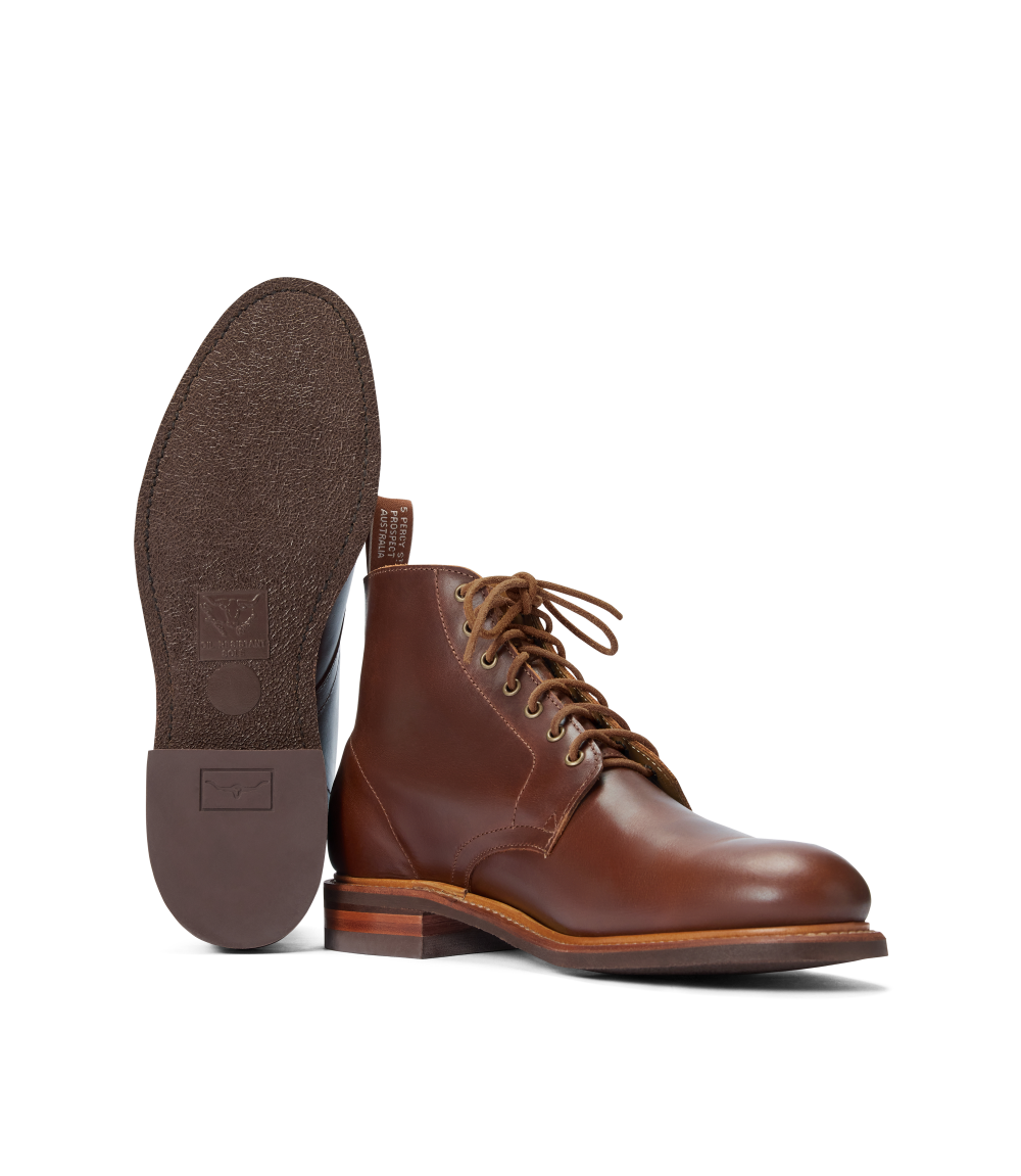 R.M.Williams - Urban Turnout Lace Up Boot - Pull Up Leather - Dark Tan