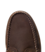 R.M.Williams - Islet Moccasin Boat Shoe - Bark close-up showing premium crazy horse leather and traditional moccasin construction.