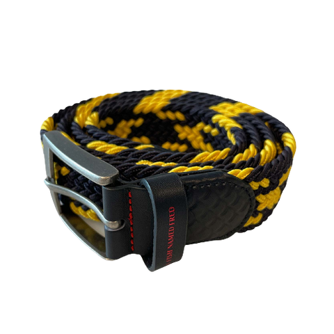 A Fish Named Fred - Braided Stretch Belt - Blue & Yellow