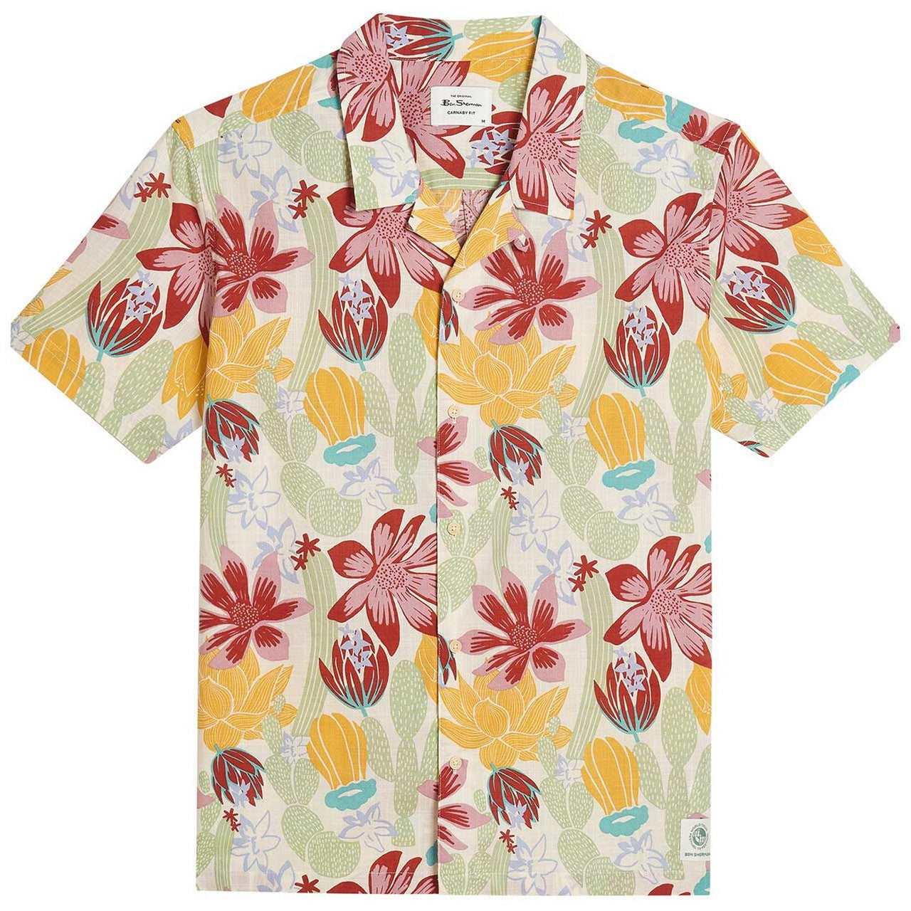 Ben Sherman - Cactus Print Shirt - Ivory/Multi