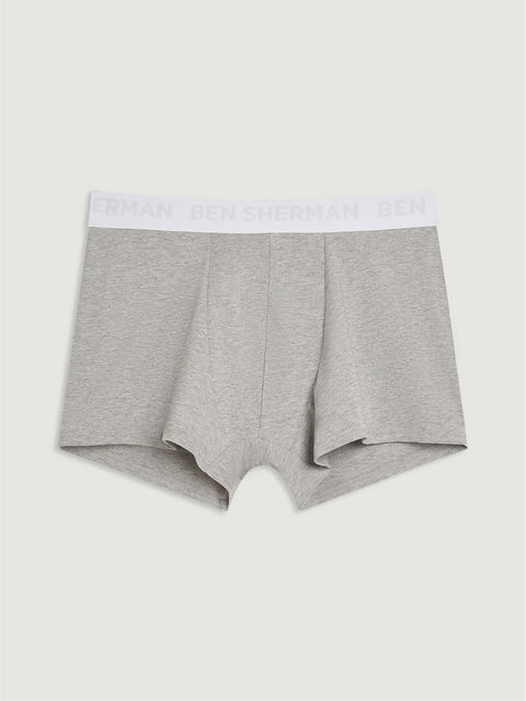 Ben Sherman - 3 Pack Tonal Block Trunks - Black, White, Grey