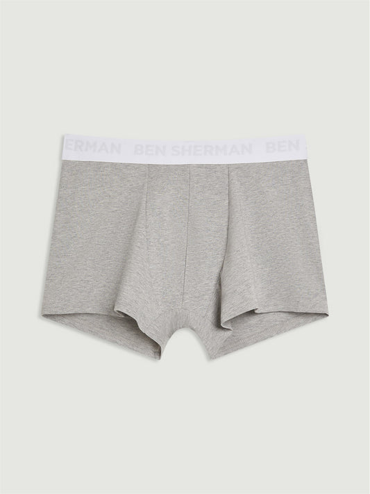 Ben Sherman - 3 Pack Tonal Block Trunks - Black, White, Grey