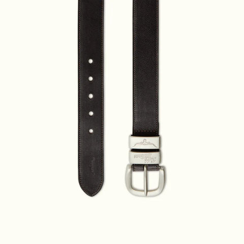 R.M.Williams - Drover Belt - Antique Brass Hardware - Chocolate
