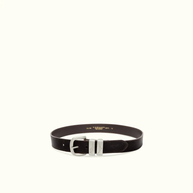 R.M.Williams - Drover Belt - Antique Brass Hardware - Chocolate