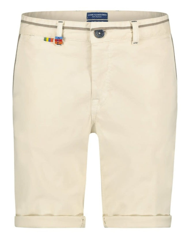A Fish Named Fred - Bermuda Peached Twill Short - Off White
