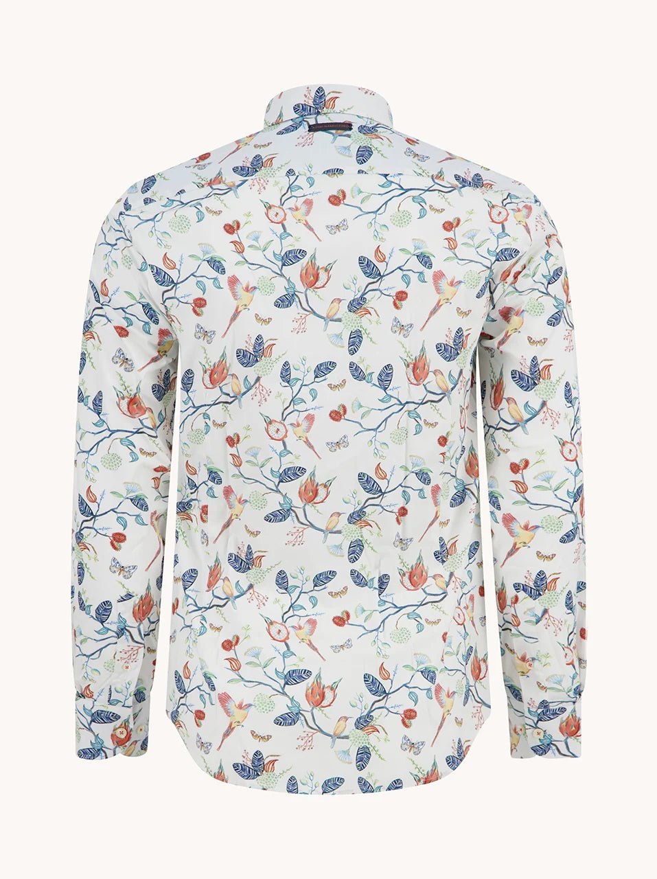 A Fish Named Fred - Birdy Blooms LS Shirt - White