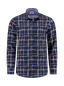 A Fish Named Fred - Line Art LS Check Shirt - Navy 