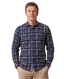 A Fish Named Fred - Line Art LS Check Shirt - Navy
