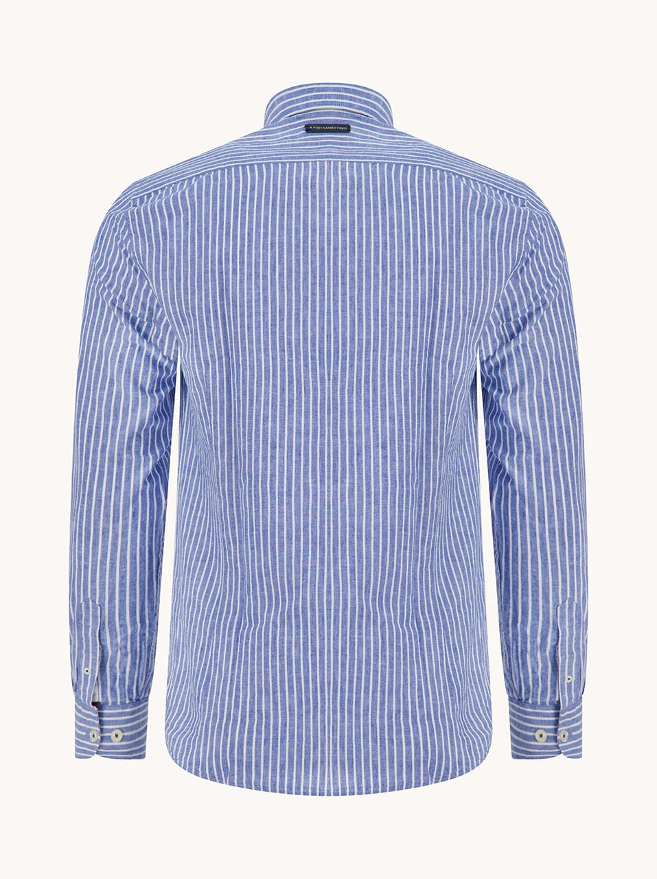 A Fish Named Fred - LS Stripe Linen Shirt - Blue/White