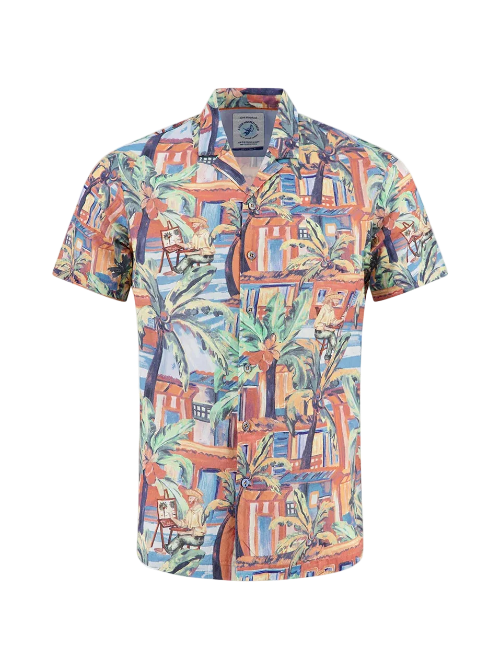 A Fish Named Fred - Tropical Sketch SS Shirt - Multi