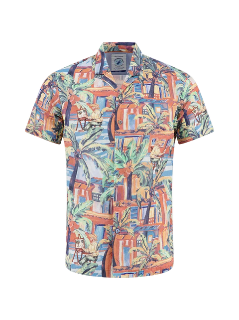A Fish Named Fred - Tropical Sketch SS Shirt - Multi