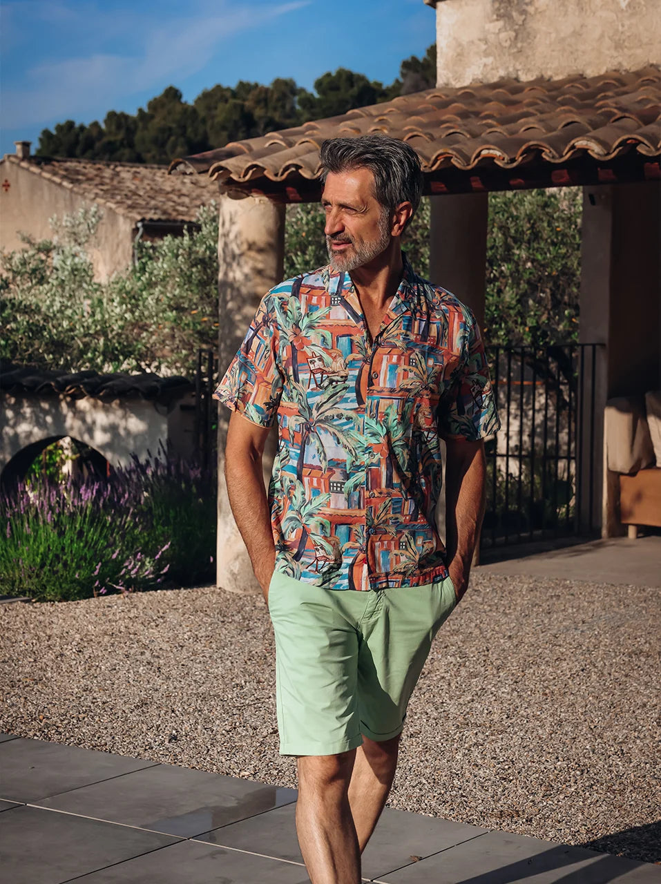 A Fish Named Fred - Tropical Sketch SS Shirt - Multi