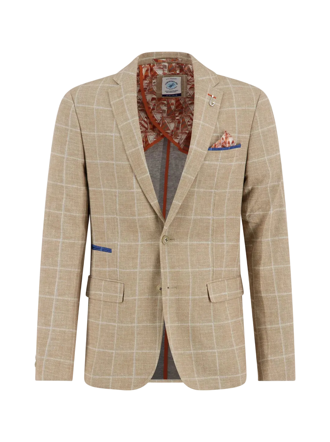 A Fish Named Fred - Travel Check Blazer - Sand