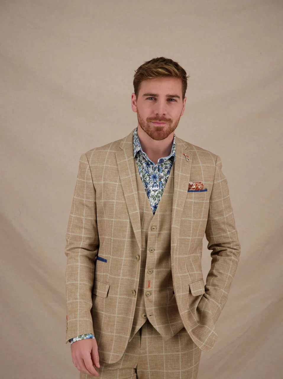 A Fish Named Fred - Travel Check Blazer - Sand