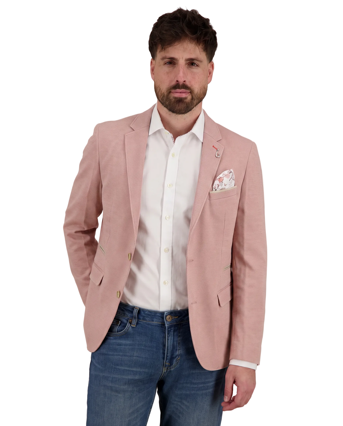 A Fish Named Fred - Blazer Mélange Piqué Sports Coat - Rust