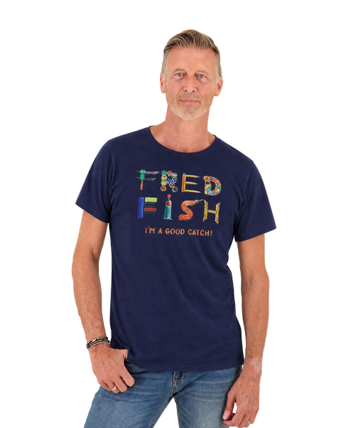 A Fish Named Fred - Fred Fish T-Shirt - Navy