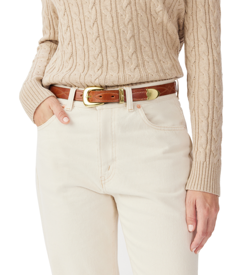R.M.Williams - Cate Stitched Belt - Tan