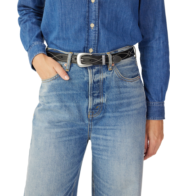 R.M.Williams - Cate Stitched Belt - Black