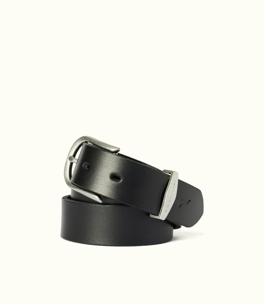 R.M.Williams - Cassidy Belt - Antique Silver Hardware - Black