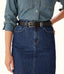 R.M.Williams - Cassidy Belt - Antique Silver Hardware - Black