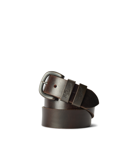 R.M.Williams - Drover Belt - Matt brown Hardware - Walnut
