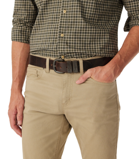 R.M.Williams - Drover Belt - Matt brown Hardware - Walnut