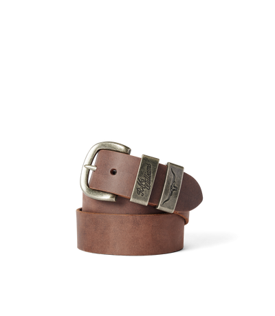 R.M.Williams - Drover Belt - Antique Nickel Hardware - Bark