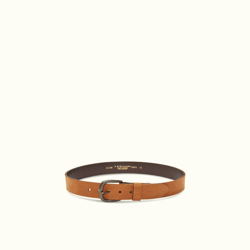 R.M.Williams - Goodwood Belt - Antique Brass Hardware - Vintage Brown