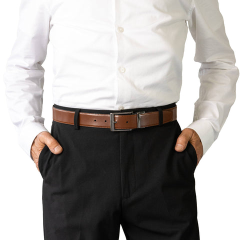 Buckle - Reversible Belt - Capital - Black Front, Tan Back