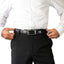 Buckle - Adjustable Leather Belt - Hamilton - Black