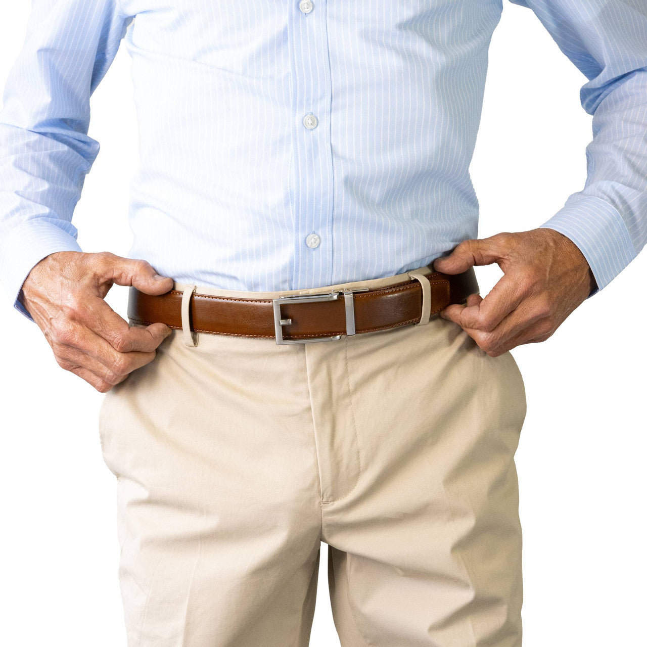 Buckle - Adjustable Leather Belt - Hamilton - Tan