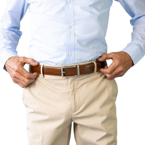 Buckle - Adjustable Leather Belt - Hamilton - Tan