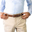 Buckle - Leather Belt - Royce - Chestnut