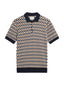 Ben Sherman - All Over Jacquard Knitted Polo - Dark Navy