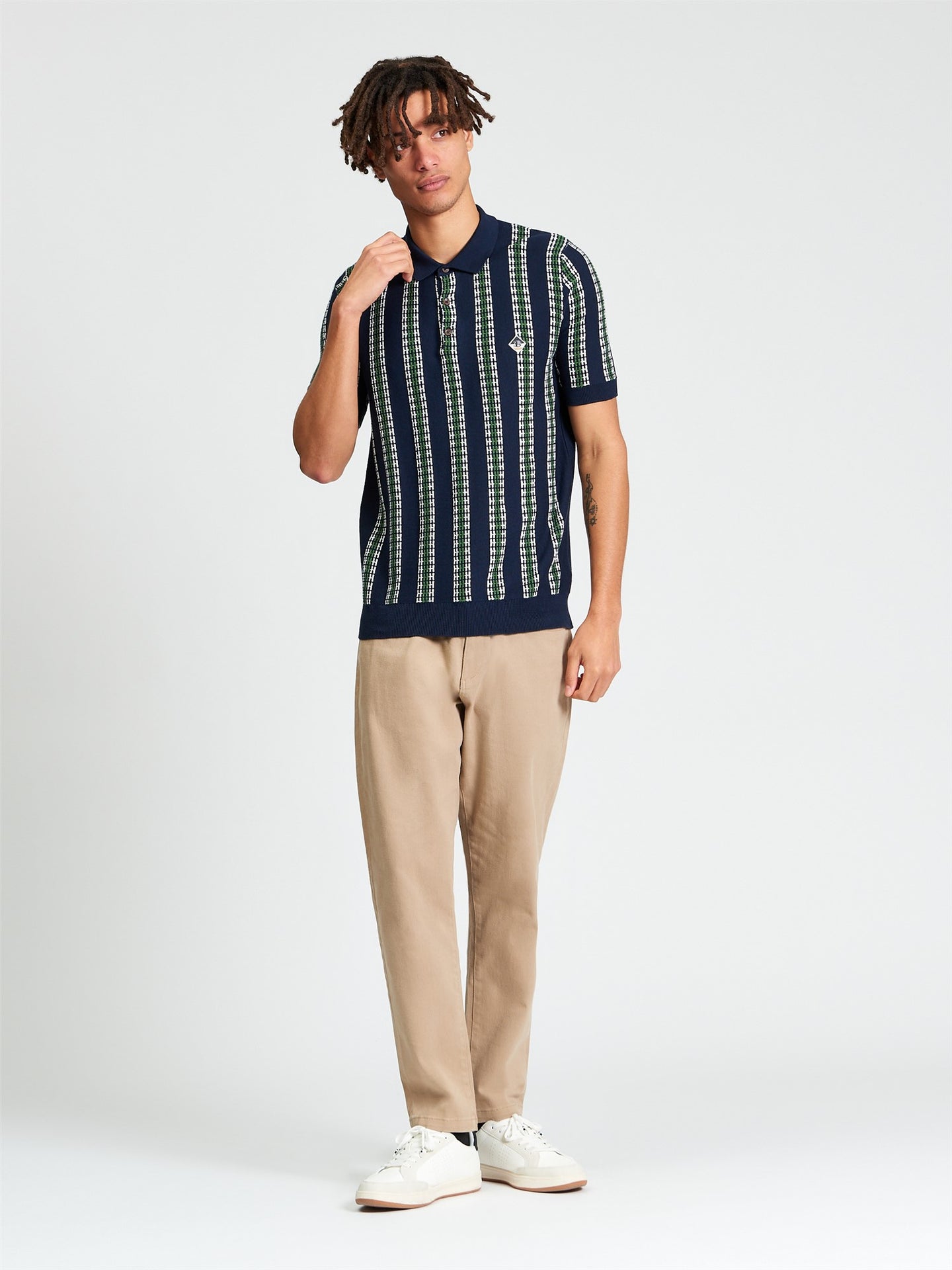 Ben Sherman - Candy Stripe Polo - Dark Navy