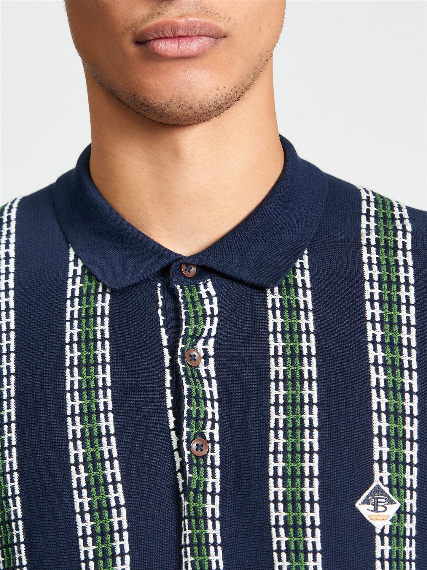 Ben Sherman - Candy Stripe Polo - Dark Navy