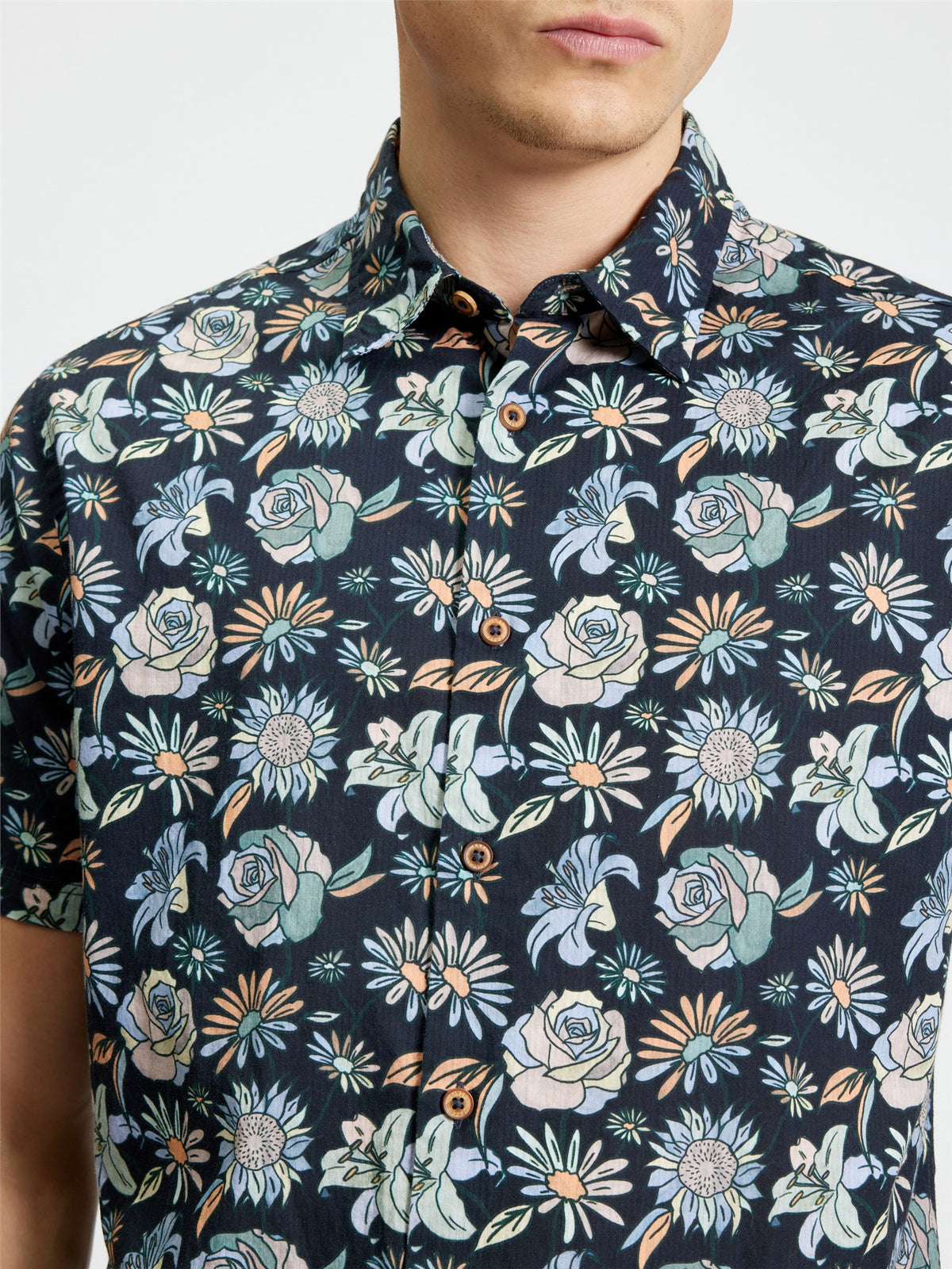 Ben Sherman - Floral Print Shirt - Black 