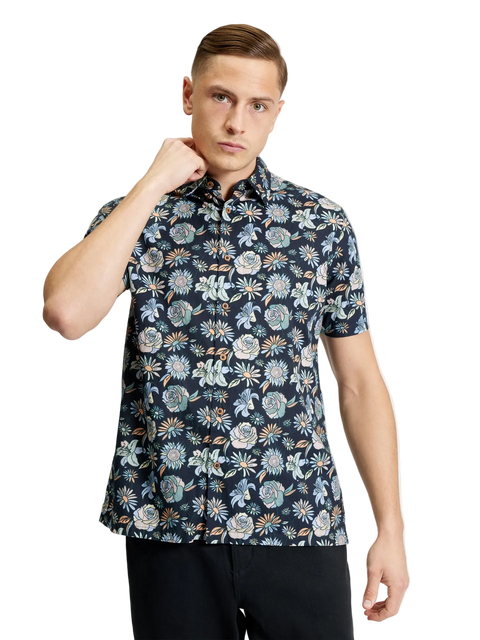 Ben Sherman - Floral Print Shirt - Black 