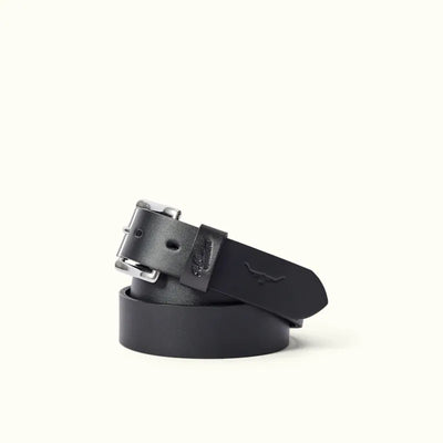 R.M.Williams - Berwick Belt - Nickel Roller Hardware - Black