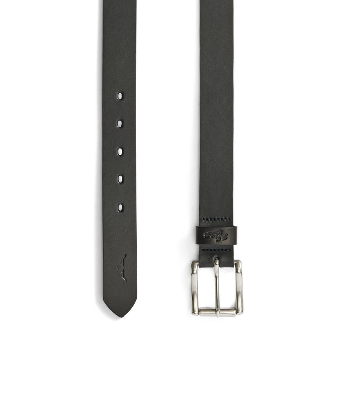 R.M.Williams - Berwick Belt - Nickel Roller Hardware - Black