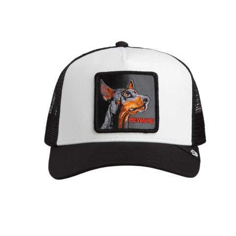 Goorin - Animal Trucker Cap - Doberman - Beware - Dust (Black & White)