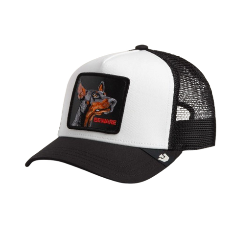 Goorin - Animal Trucker Cap - Doberman - Beware - Dust (Black & White)