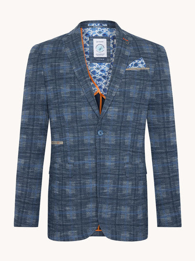 A Fish Named Fred - Big Check Blazer - Cobalt Blue