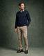Ansett Clothing - Fine Weight Merino Wool V-Neck Pullover - Navy